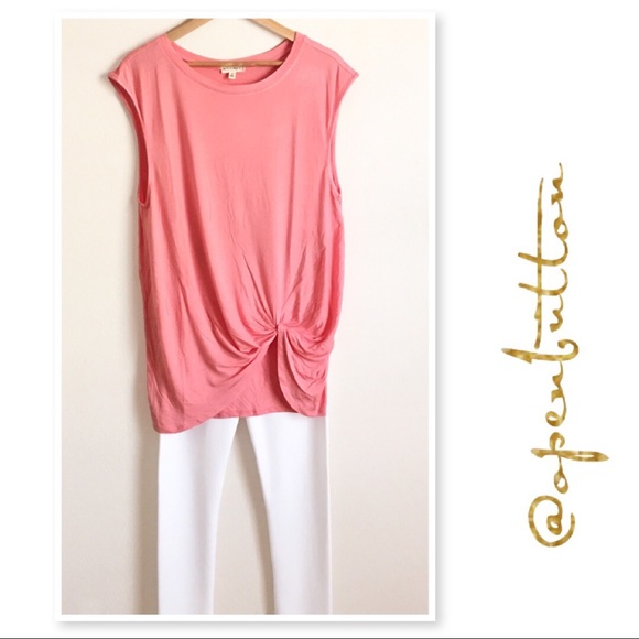 Wasting Time Sleeveless Twist Tunic in Pink - Picture 2 of 5